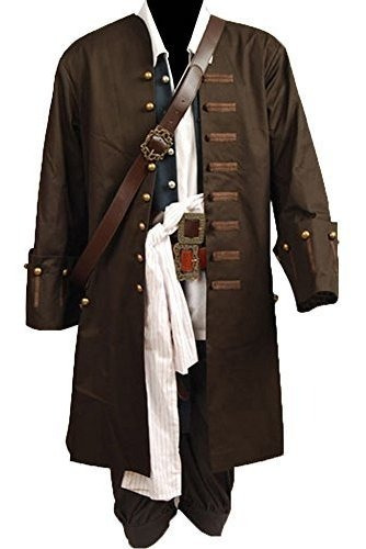 Disfraz Talla Medium Para Hombre De Jack Sparrow Piratas