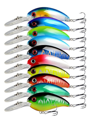 5 Señuelos De Pesca Crankbait 10cm 15gr Trucha Bass, Lucio