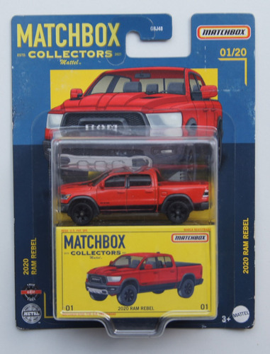 Matchbox Collectors 1/20 - 2020 Ram Rebel Color Rojo