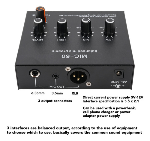 Preamplificador De Micrófono, Amplificador De Ganancia De Mi