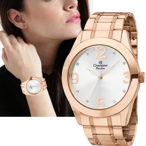 Relógio Feminino Rosê Champion Ch24268z