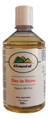 Óleo De Rícino 100% Natural Vegano (azeite De Mamona) 500ml