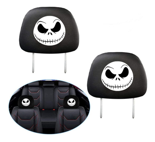 2 Estuche Para Reposacabeza Skellington Nightmare Before