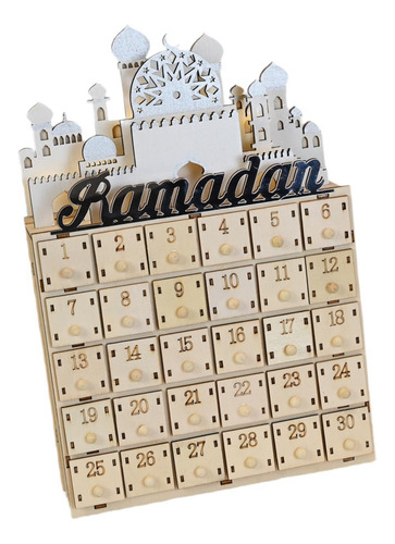Calendario De Adviento Del Ramadán Led Con 30 Cajones De