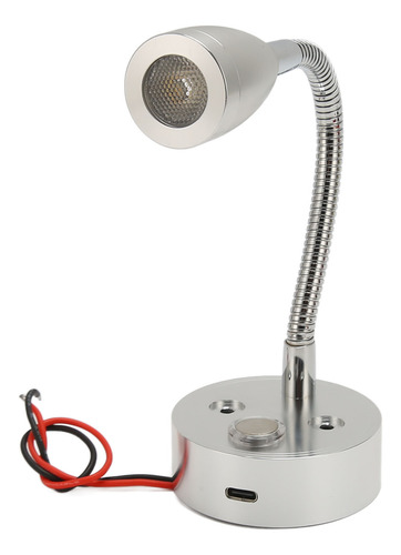 Cabecera Led Para Lectura Rv, Usb Tipo C, 3 Temperaturas De