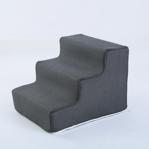 Rampa Para Gatos, Escalera Para S 3 Peldaños Gris Oscuro