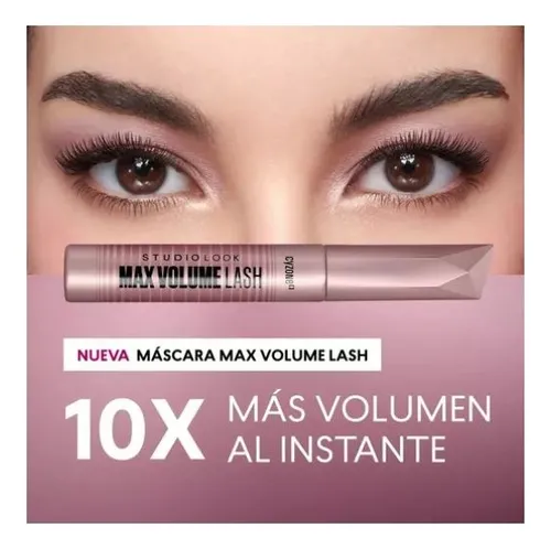 Mascara De Pestañas Max Volume Cyzone 8g 10x + Volumen Apa
