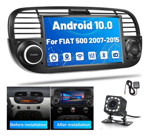 Autoestéreo De 7 In Con Android 10.0 Y Gps Para Fiat 500