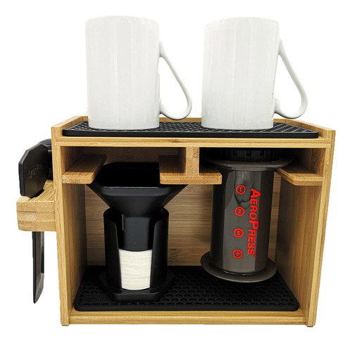 Hexnub Organizador De Bamb Para Aeropress, Estacin Caddy Con