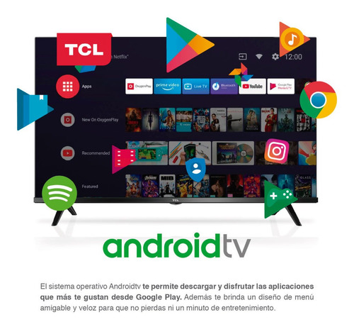 Imagen 3 de 12 de Smart Tv 40 Tcl 40s65a Android Fhd