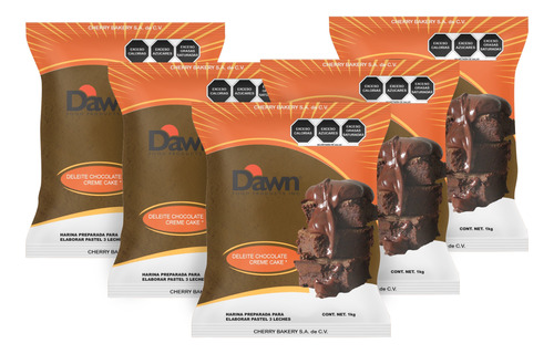 Harina Para Pastel Chocolate Cremoso 5 Kg Marca Dawn