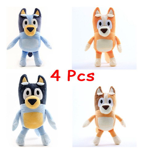 4pcs Bluey Familia Y Amigos Figura Modelo Juguete Regalo