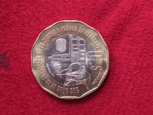 Moneda De 20 Pesos. 500 Años De La Fundación De Veracruz