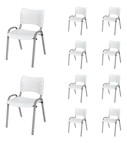 comprar Kit C\u002F 10un Cadeira Iso Comercial Igreja Escola Recepção Ful