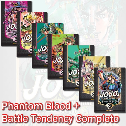 Jojo Phantom Blood + Battle Tendency Completo! Mangá Panini