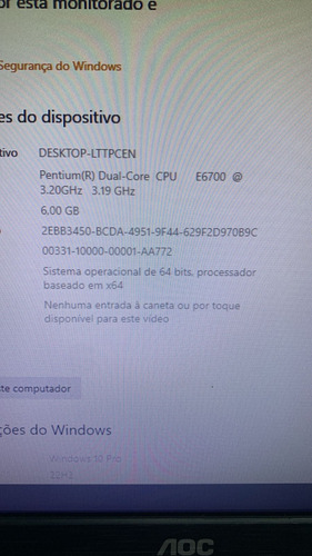 Computador Positivo - Dual Core E6700, 2gb Memo E 320gb Hd (Usado)