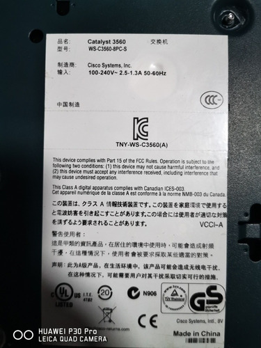 Switch Cisco C3560-8pc-s Con 1 Puerto Sfp (Usado)