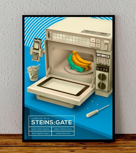 Cuadro 33x48 Poster Enmarcado Steins Gate Videojuego