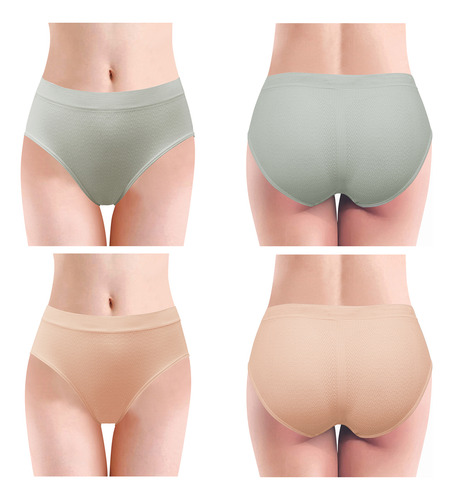 Calzón Bikini Corte Juvenil Mujer Microfibra Suave 12 Piezas