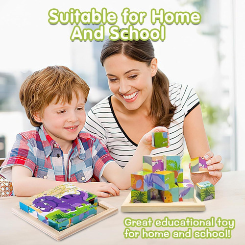 Juguetes Rompecabezas Cubos, Puzzle 3d De 6 En 1 Montessori