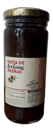Pasta De Aceitunas Negras Sin Conservantes Mendoza 200 Gr
