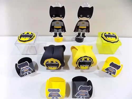 Kit Festa Batman Cute Dc 80unidad - Tubete Caixinha Forminha