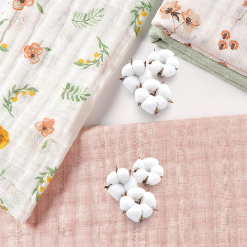 Paños De Muselina Para Bebé, 100% Algodón, Súper Absorbentes