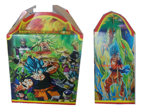 Goku Dragon Ball Super V Set 50 Dulceros Cajitas Bolo Feliz