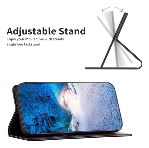 Funda Tipo Cartera Con Ranura Para Tarjetas De Piel Abatible
