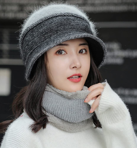 Sombrero Y Bufanda Para Mujer, Conjunto De Gorro Y Bufanda