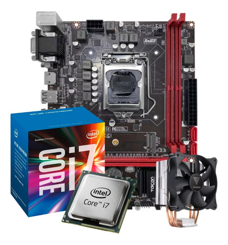 Kit Placa Mãe B250 + Processador Core Intel I7 7700 7ª Ger.