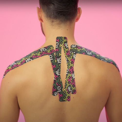 15 Pack Cinta Kinesiológica Negra Diseño Go Plus 5m