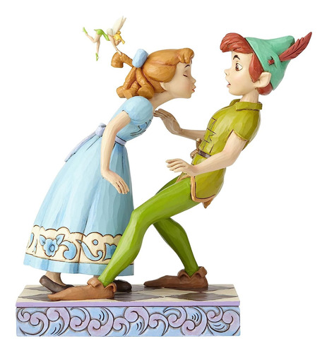 Disney Traditions, Figura Peter Pan Y Wendy Un Beso Inespera