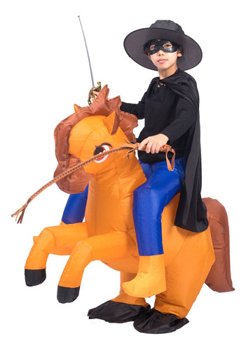 Disfraz Inflable De Caballero Montando A Caballo Para Niños
