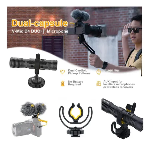 Micrófono De Vídeo Deity V-mic D4 Duo Grabación Mono/esté...
