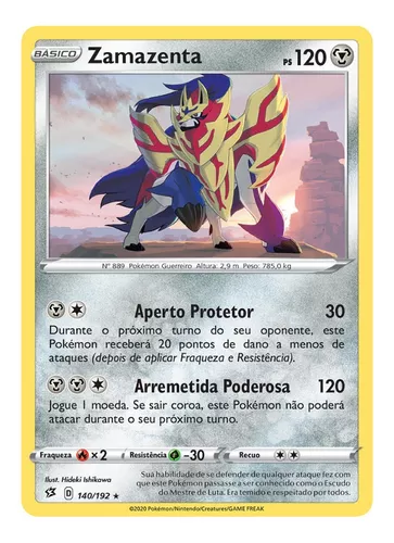 Carta Pokémon Zamazenta V Lendário Astros Cintilantes