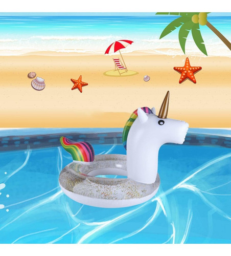 Salvavidas Inflable Flotador Unicornio 68cm Alberca Piscina