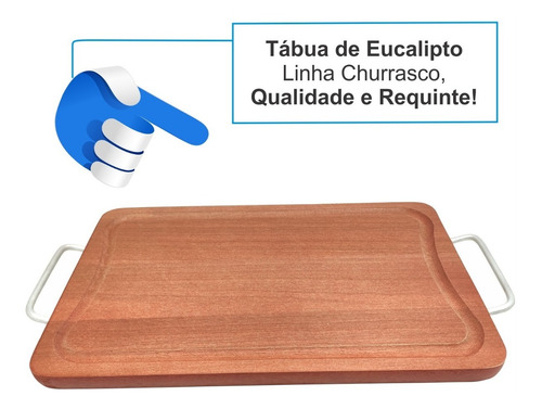 Imagem 5 de 7 de Tabua De Carne Para Churrasco Madeira Alça Lateral Cozinha