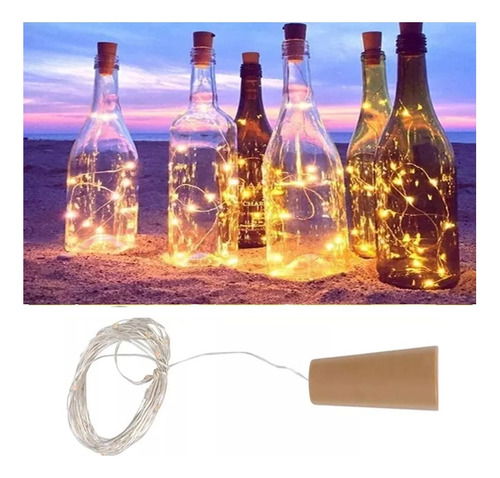 Luces Led Con Corcho Para Botella Decoración