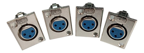 Conectores Para Xlr Dmx Canon Metalicos Machos O Hembras 4 Hembras