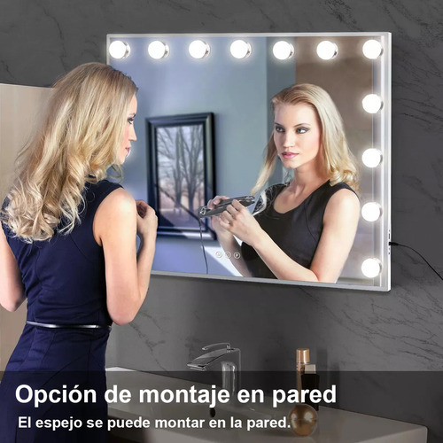 Espejo De Maquillaje Dewinner Estilo Hollywood 15 Led Focos