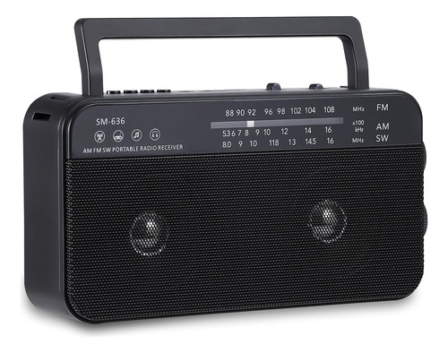 Radio Portátil De Onda Corta Am Fm Con Altavoz Bluetooth Enc