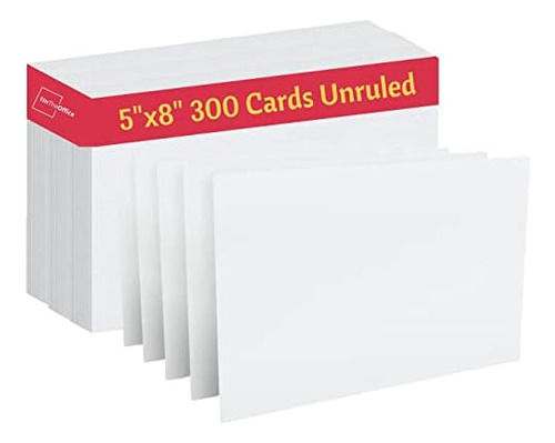 Index Cards 5x8 Blank, Flash Card, Unruled Note Cards 5...