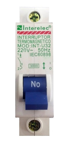 Interruptor Llave Térmica Unipolar 20a Interelec 401345
