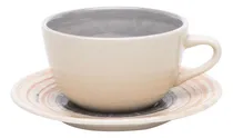 Comprar Juego De Vajilla Tazas Desayuno Decorados Oxford 12 Piezas 6 tazas + 6 platos Puzzling