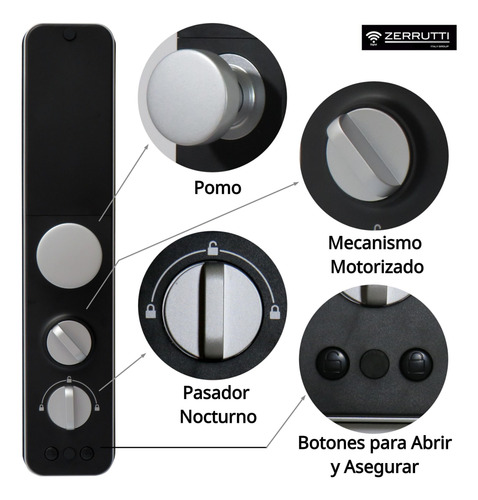 Cerradura Digital Inteligente Zerrutti Ze 8072