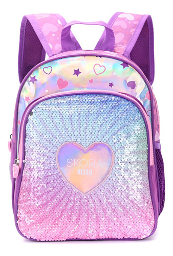 Mochila Infantil De Espalda Hello Petit Lentejuelas Skora