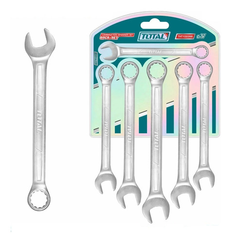 Set Juego 6 Llaves Combinadas 8 A 17 Mm Acero Crv Industrial