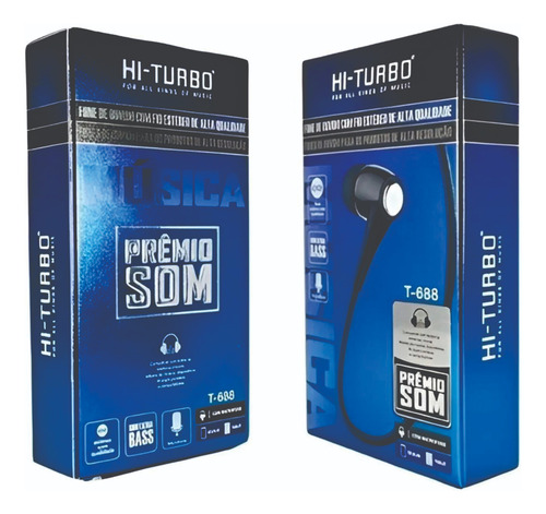 Fone Hi Turbo T-688 - Produto Eletrônico De Alta Performance