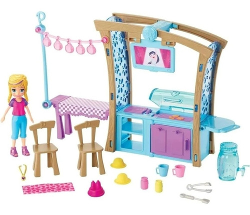 Polly Pocket Fiesta De Parrillada 18 Accesorios 